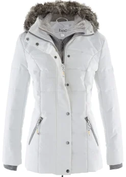 bonprix bonprix Cazadora de invierno con aspecto 2 en 1 Blanco lana Outlet