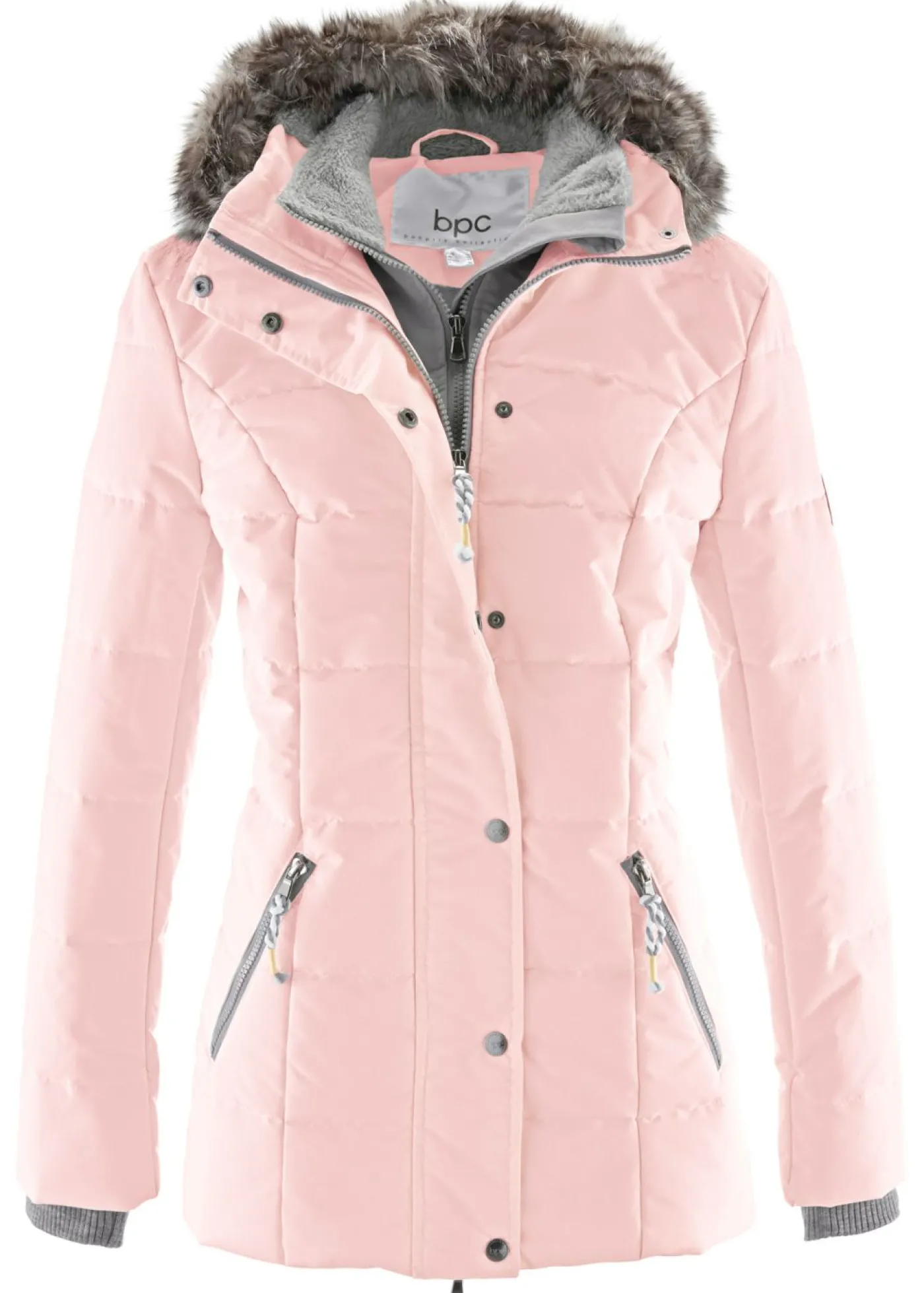 bonprix bonprix Cazadora de invierno con aspecto 2 en 1 Rosa perla Hot