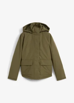 bonprix bonprix Cazadora de invierno con bolsillos Verde oliva oscuro Outlet