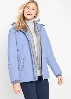 bonprix bonprix Cazadora de invierno con aspecto 2 en 1 Azul perla Outlet
