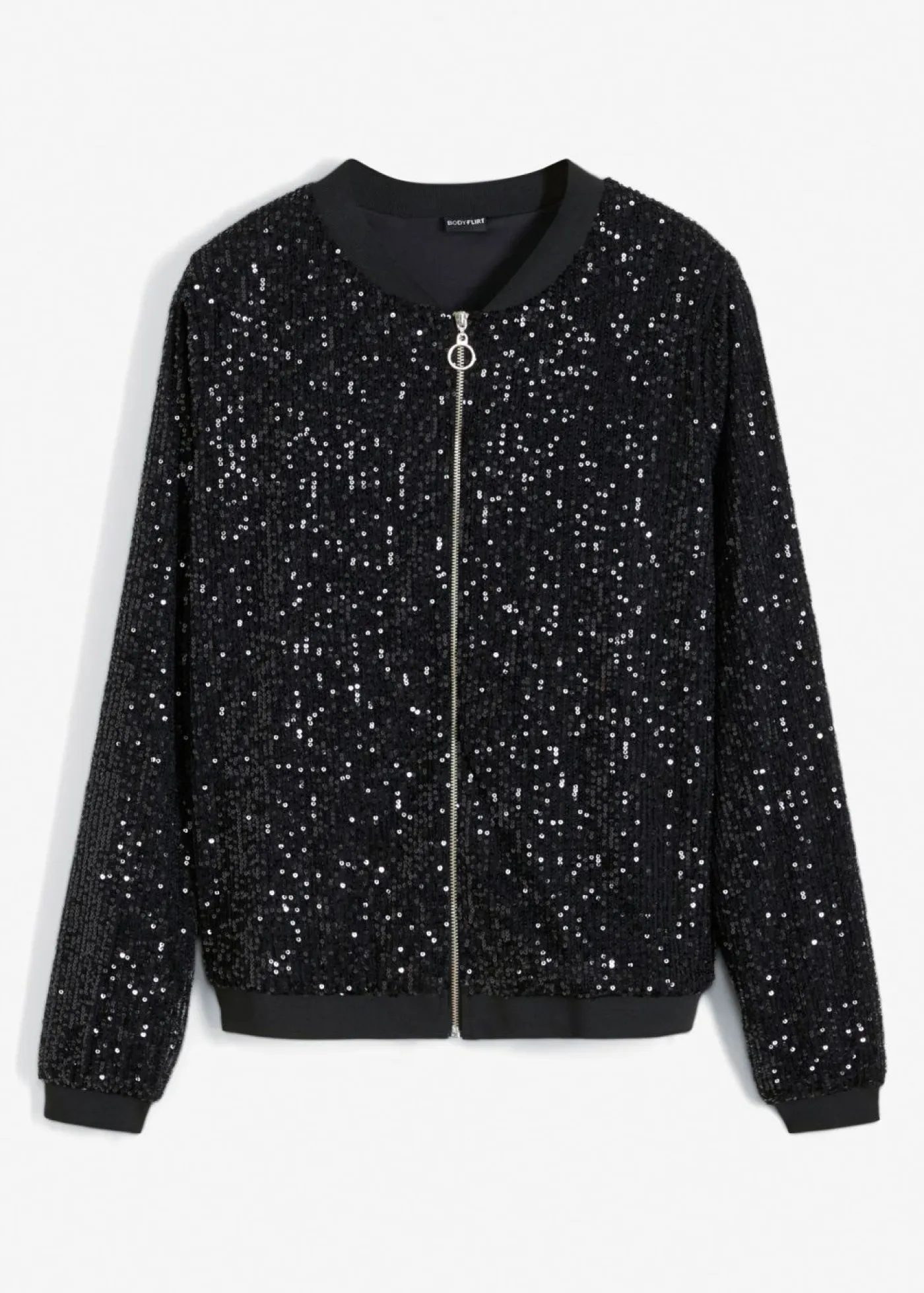 bonprix bonprix Cazadora de lentejuelas, Negro Discount