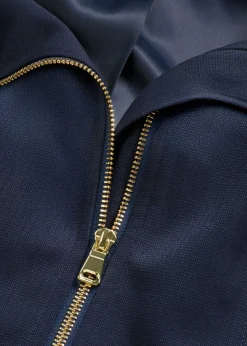 bonprix bonprix Cazadora de mezcla de viscosa suave Azul marino Sale