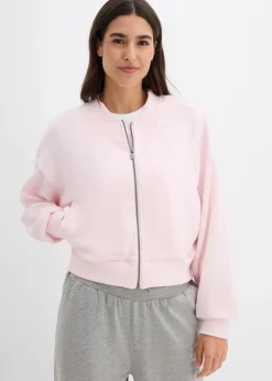 bonprix bonprix Cazadora de neopreno de suave mezcla de viscosa Rosa claro
