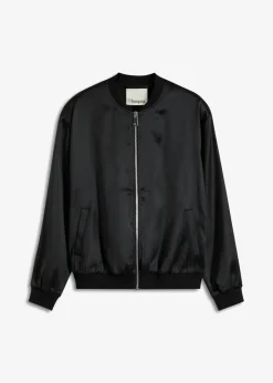 bonprix bonprix Cazadora de satén Negro Hot
