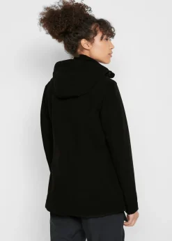 bonprix bonprix Cazadora de tejido suave impermeable Negro