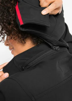 bonprix bonprix Cazadora de tejido suave impermeable Negro