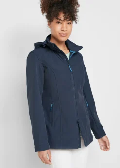 bonprix bonprix Cazadora de tejido suave impermeable Azul marino Online