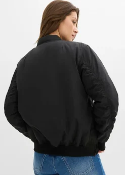 bonprix bonprix Cazadora ligeramente acolchada Negro