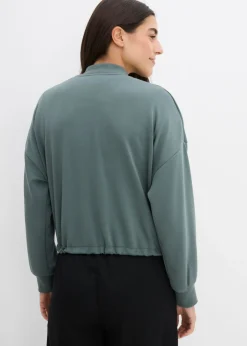 bonprix bonprix Cazadora oversize de neopreno de suave mezcla de viscosa Verde eucalipto Online