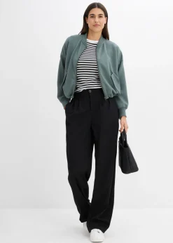bonprix bonprix Cazadora oversize de neopreno de suave mezcla de viscosa Verde eucalipto Online