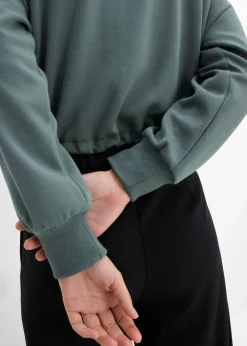 bonprix bonprix Cazadora oversize de neopreno de suave mezcla de viscosa Verde eucalipto Online