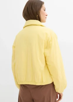 bonprix bonprix Cazadora repelente al agua con dobladillo abullonado Amarillo claro New