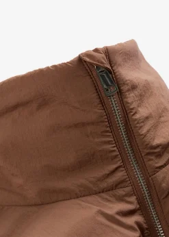 bonprix bonprix Cazadora repelente al agua con dobladillo abullonado Marrón castaño Hot