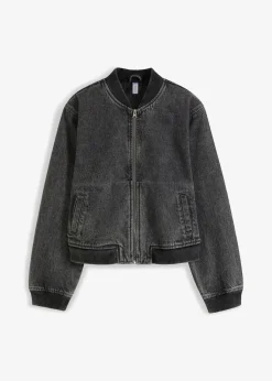 bonprix bonprix Cazadora vaquera denim gris oscuro usado Sale