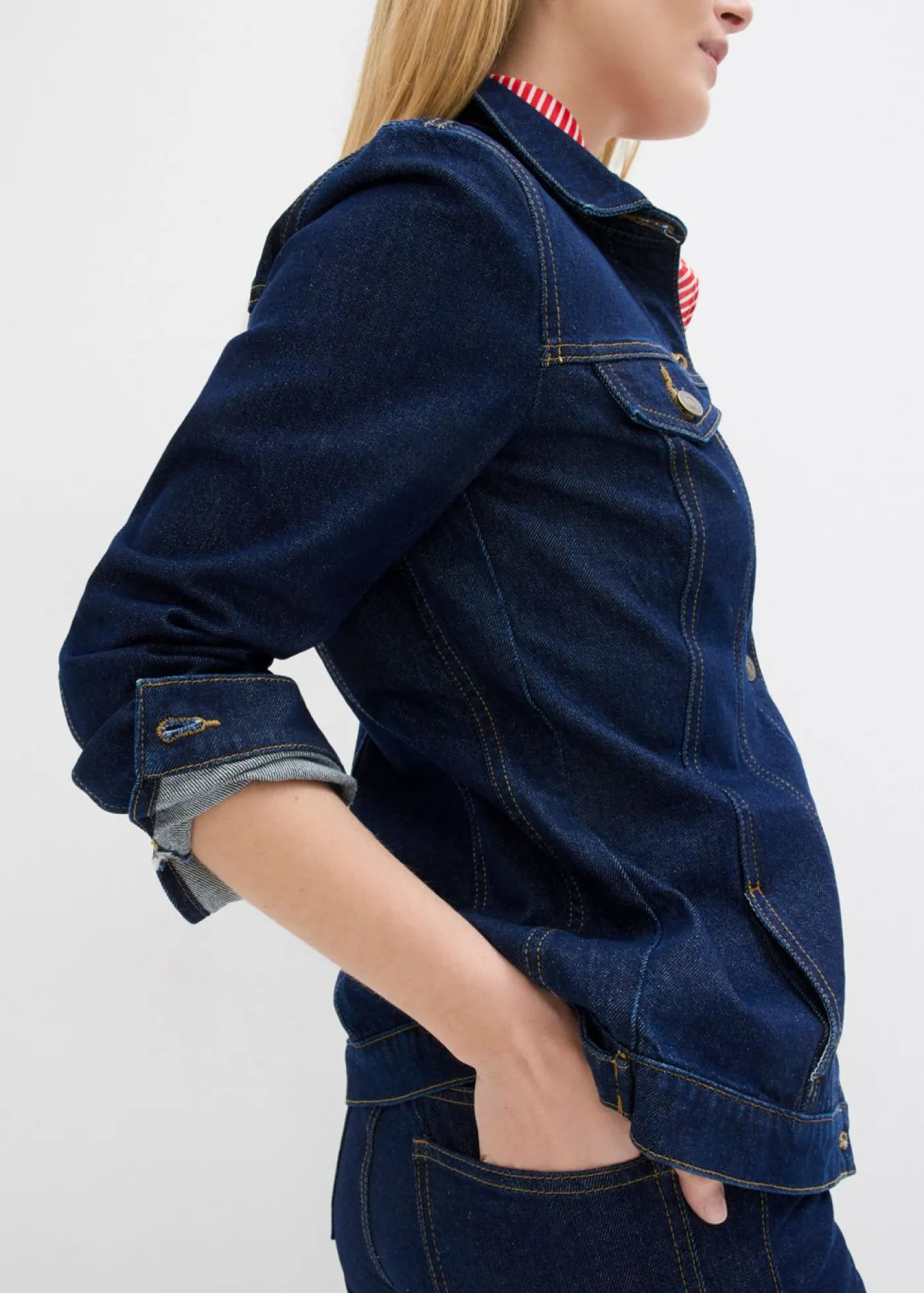 bonprix bonprix Cazadora vaquera ajustada Azul oscuro denim Best