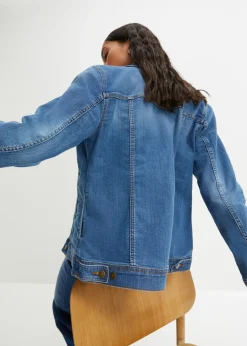 bonprix bonprix Cazadora vaquera elástica básica Azul