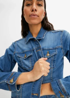 bonprix bonprix Cazadora vaquera elástica básica Azul