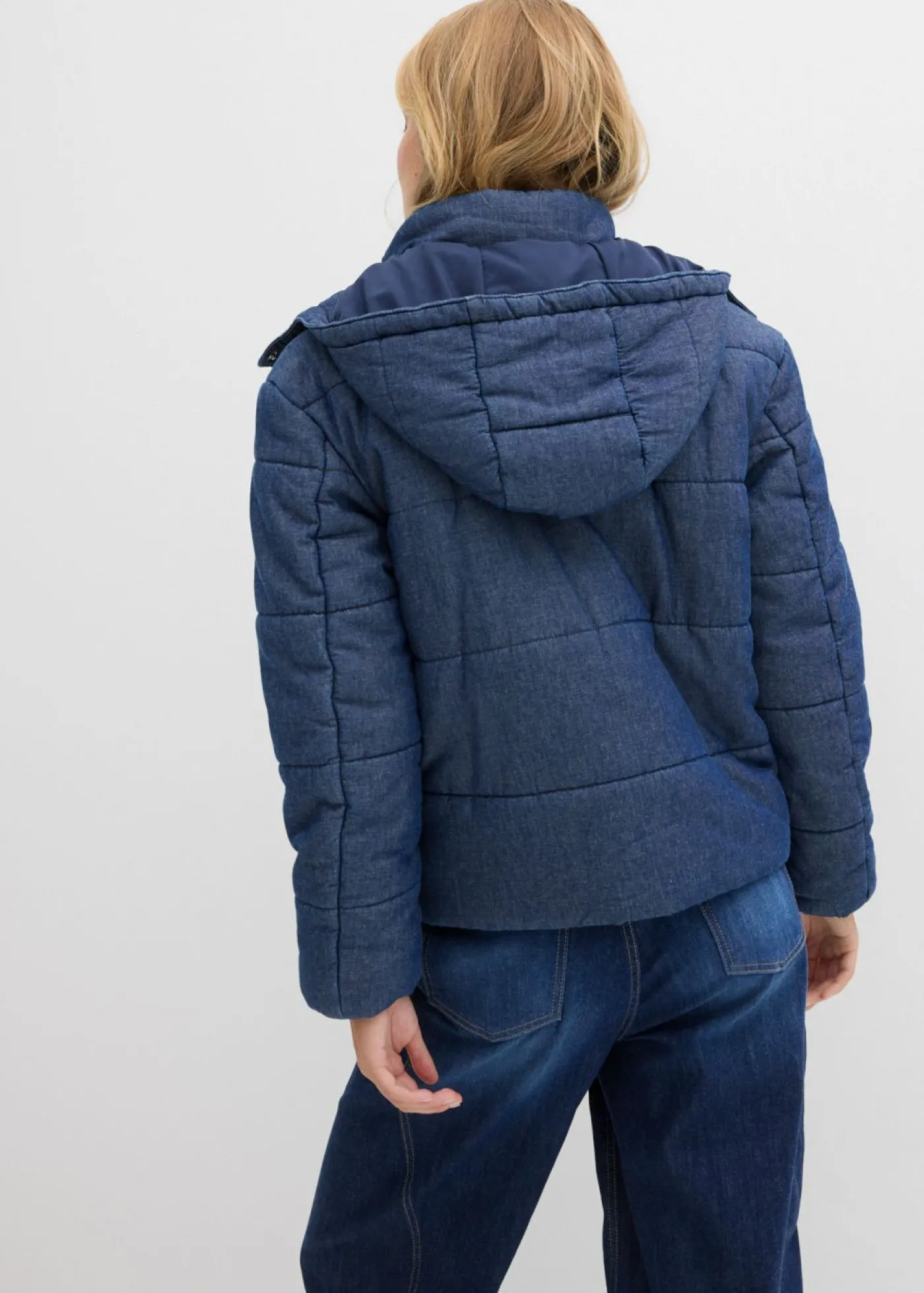 bonprix bonprix Cazadora vaquera guateada Azul oscuro denim Discount