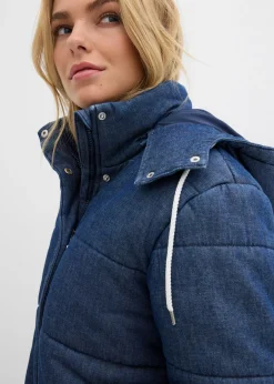 bonprix bonprix Cazadora vaquera guateada Azul oscuro denim Discount
