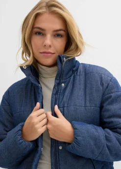 bonprix bonprix Cazadora vaquera guateada Azul oscuro denim Discount