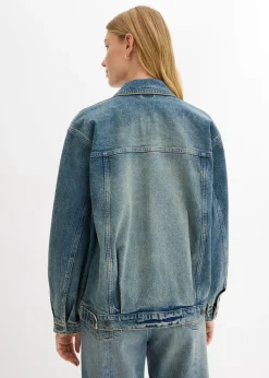 bonprix bonprix Cazadora vaquera holgada azul claro denim usado Hot