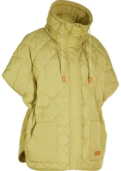 bonprix bonprix Chaleco acolchado y funcional, oversize, impermeable Verde oliva-dorado