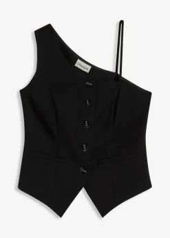 bonprix bonprix Chaleco con botones Negro New