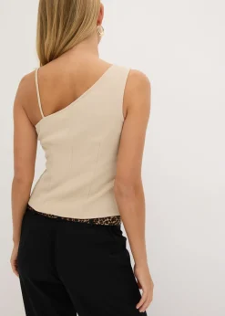 bonprix bonprix Chaleco con botones Beige Online