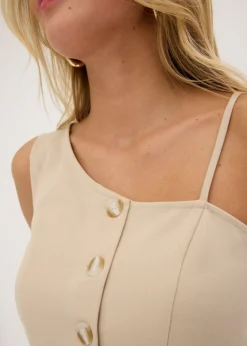 bonprix bonprix Chaleco con botones Beige Online