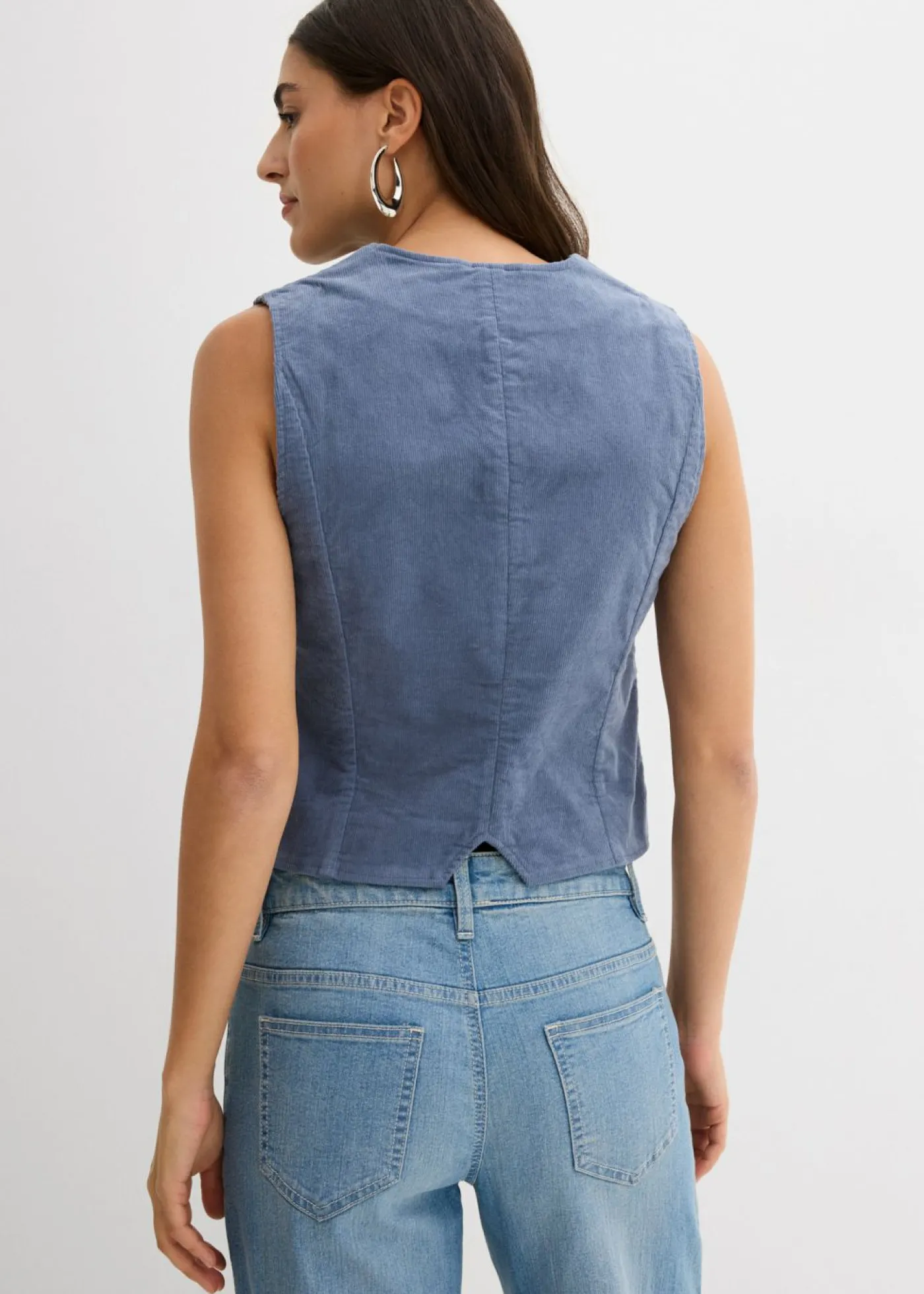 bonprix bonprix Chaleco de pana Azul ahumado Clearance