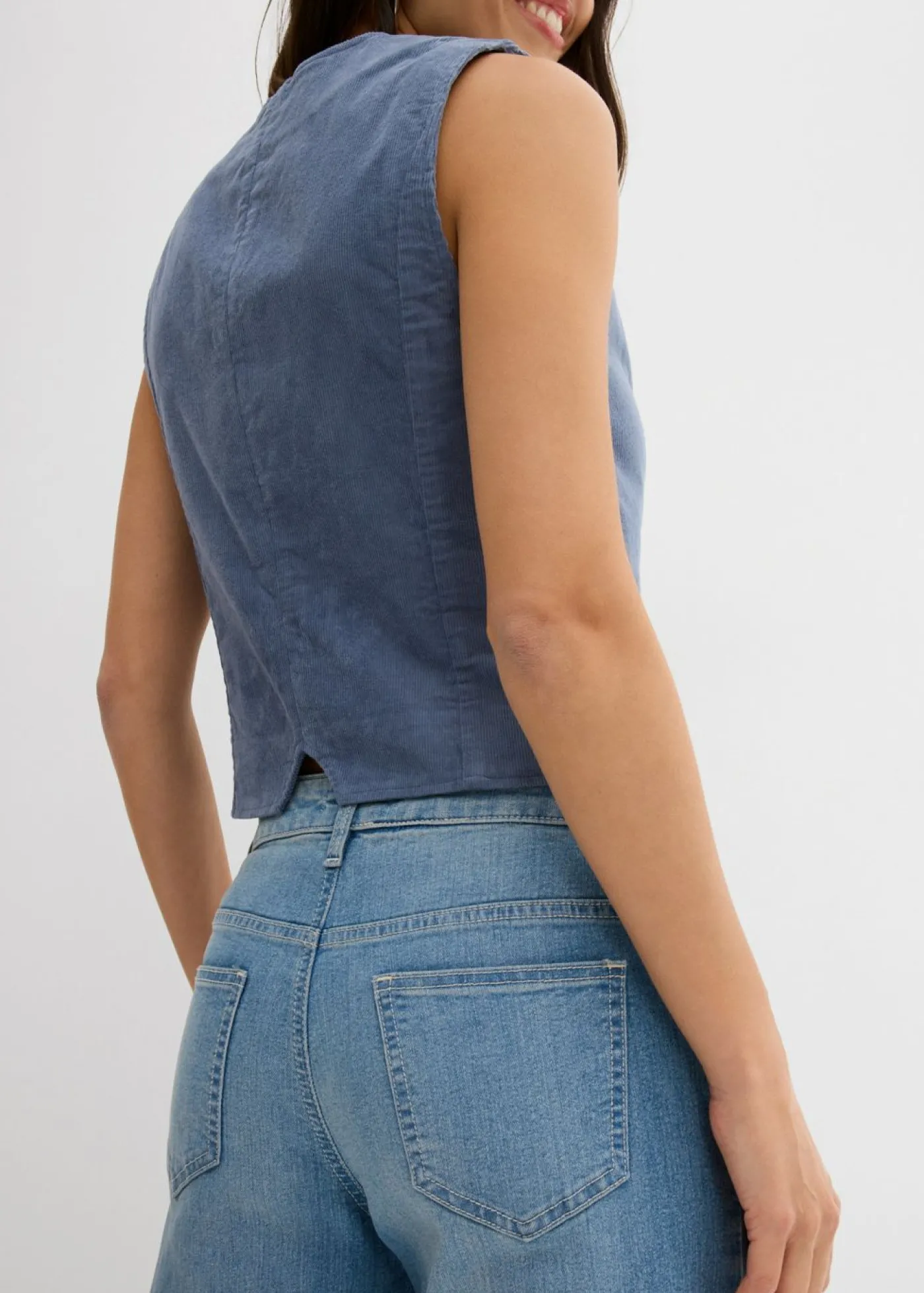 bonprix bonprix Chaleco de pana Azul ahumado Clearance