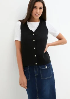 bonprix bonprix Chaleco de punto Negro Hot