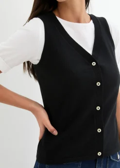 bonprix bonprix Chaleco de punto Negro Hot