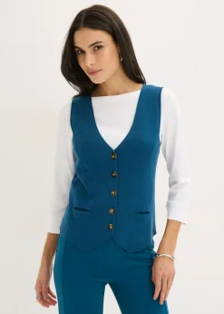 bonprix bonprix Chaleco de punto Petróleo azul Hot