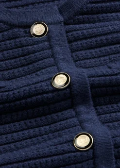 bonprix bonprix Chaleco de punto con contenido de viscosa Azul marino Clearance