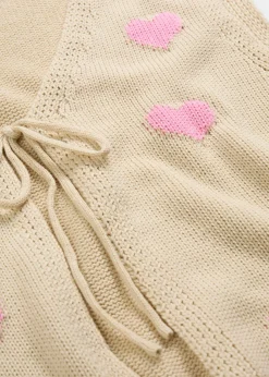 bonprix bonprix Chaleco de punto de mezcla de algodón arena claro-rosa Discount
