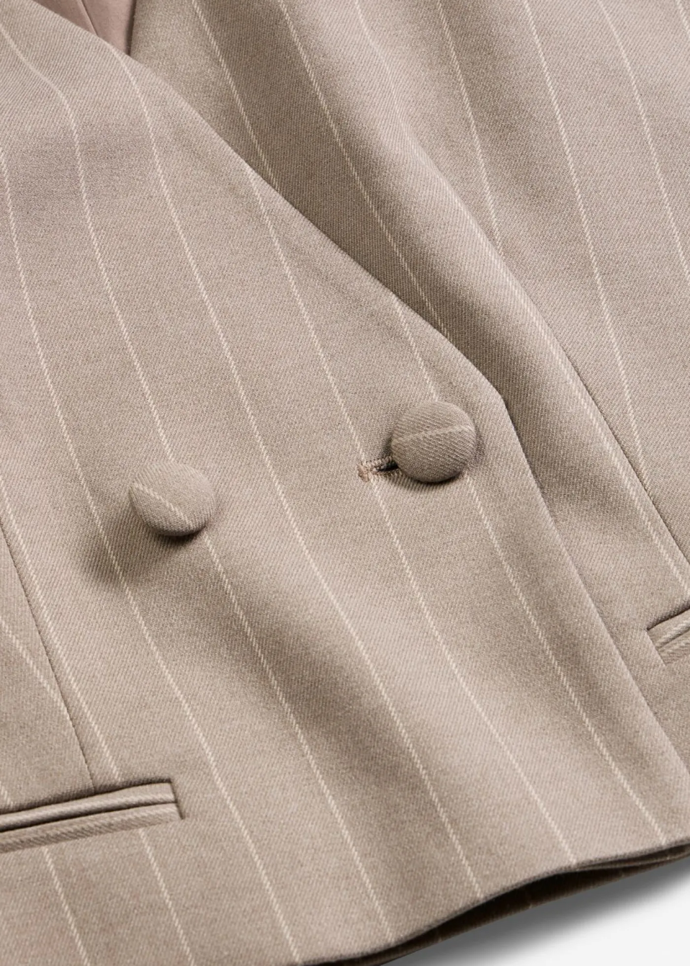 bonprix bonprix Chaleco de traje de raya diplomática Marrón grisáceo/blanco perla de rayas Sale