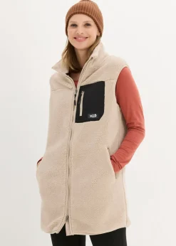 bonprix bonprix Chaleco polar gris piedra Hot