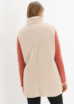 bonprix bonprix Chaleco polar gris piedra Hot