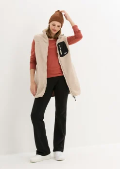 bonprix bonprix Chaleco polar gris piedra Hot