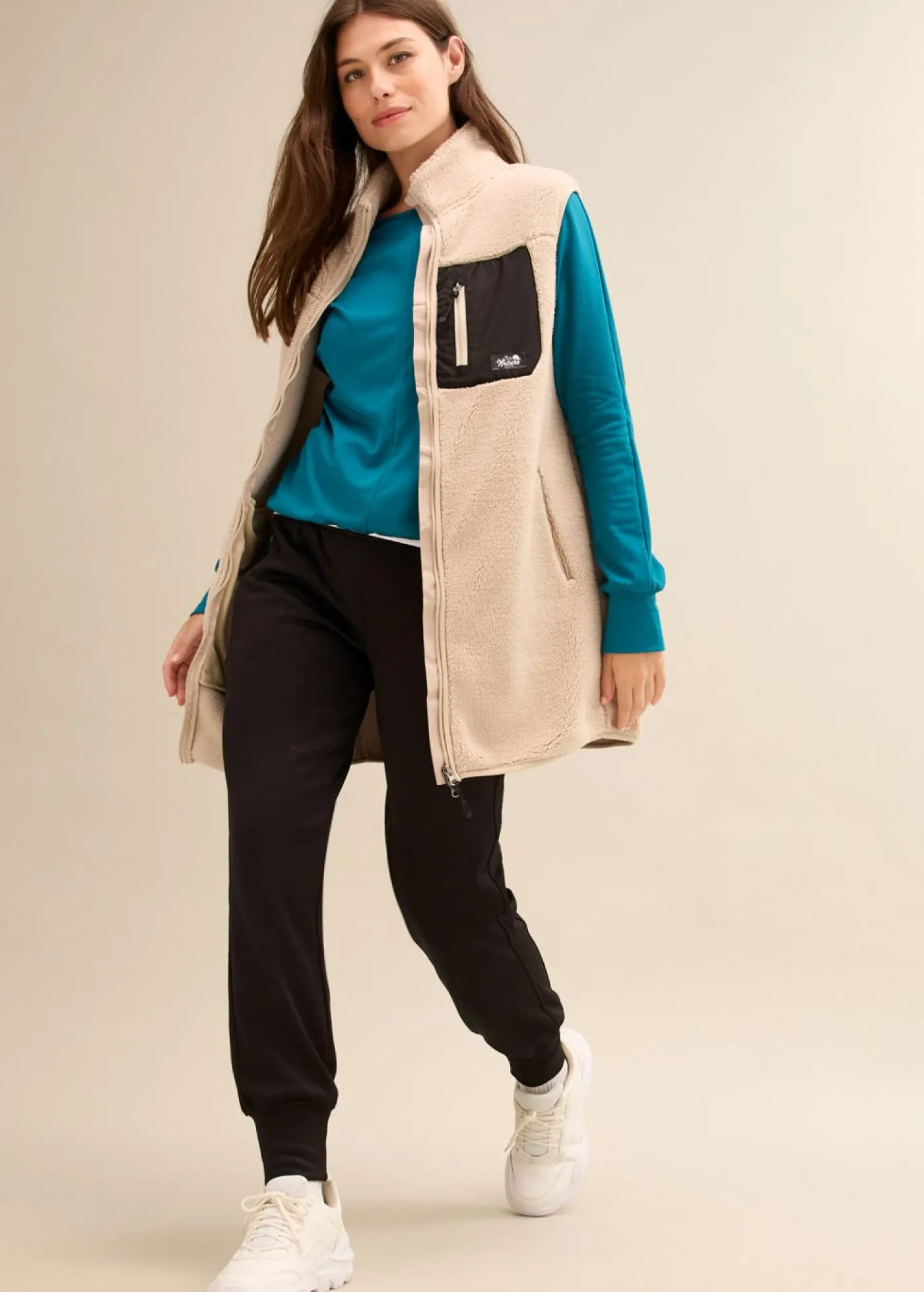 bonprix bonprix Chaleco polar gris piedra Hot