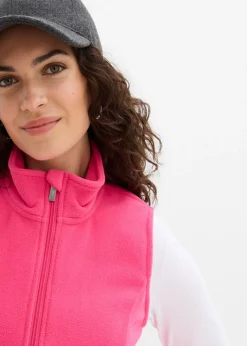 bonprix bonprix Chaleco polar con bolsillos Pink lady Online