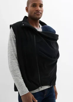 bonprix bonprix Chaleco portabebés 3 en 1 con función de porteo delantero y trasero para hombres Negro