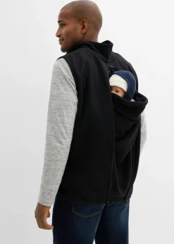 bonprix bonprix Chaleco portabebés 3 en 1 con función de porteo delantero y trasero para hombres Negro