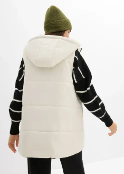 bonprix bonprix Chaleco premamá forrado 4 en 1 con función reversible e inserto de porteo Beige-negro