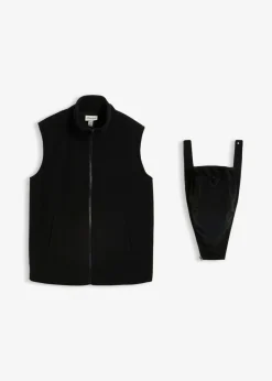 bonprix bonprix Chaleco premamá polar 3 en 1 con inserto de porteo Negro Hot