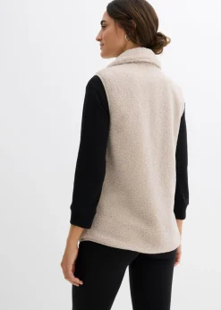 bonprix bonprix Chaleco premamá/de porteo 3 en 1 de tejido polar gris piedra New