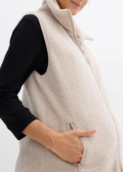 bonprix bonprix Chaleco premamá/de porteo 3 en 1 de tejido polar gris piedra New