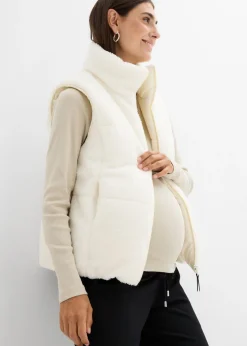 bonprix bonprix Chaleco reversible premamá/de porteo 4 en 1 Beige-blanco lana Online