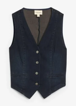 bonprix bonprix Chaleco vaquero Denim oscuro desgastado Best